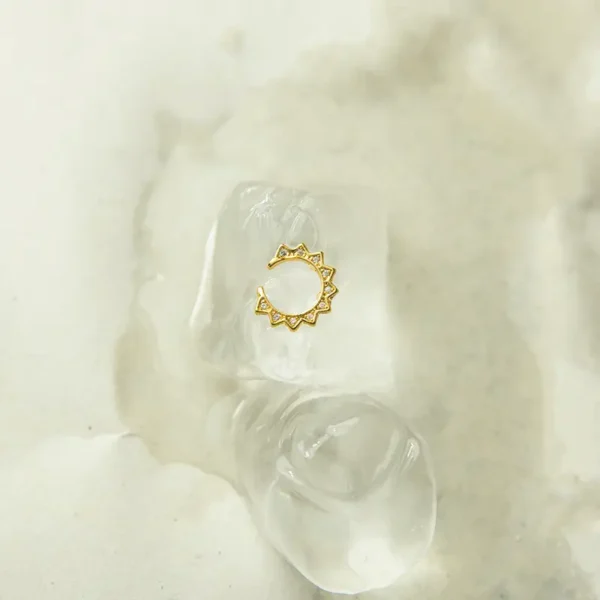 earcuff fauna χρυσό με ζιργκόν