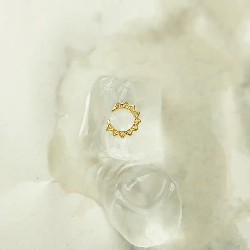 earcuff fauna χρυσό με ζιργκόν