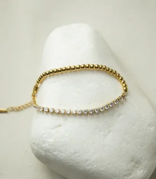 Βραχιόλι Maya χρυσό με ζιργκόν